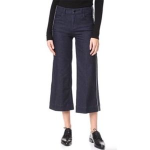 J Brand Liza Mid-rise Dark Denim Crop Culottes